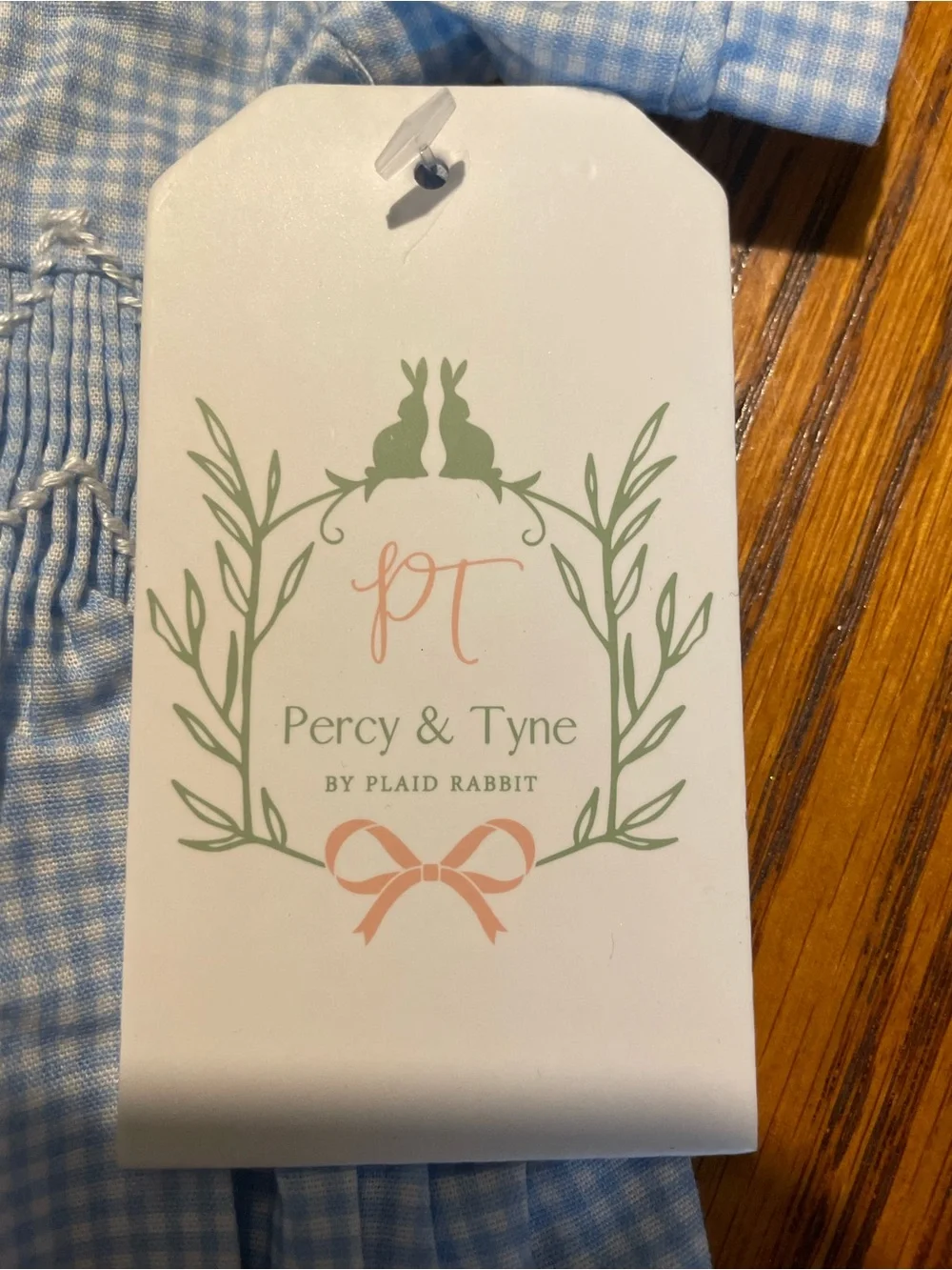 NWT Percy & Tyne, smocked bunny bubble, 6-12 months